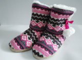 Toddlers Tall Winter Warm Colorful Knit Indoor Slipper Boots
