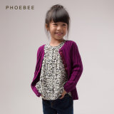 100% Cotton Purple Children Clothing for Girls