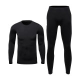 Thermal Long Sleeve Tops and Pants Black Underwear Set Fitness Breathable Wear