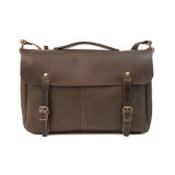 Good Quality Customer Design Brown Genuine Leather Bike Sport Messenger Bag