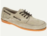 Gray Colour Leather Upper Casual Shoes for Men