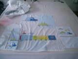 Little Train Print and Embroidery Baby Bedding Sets