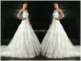 Strapless Bridal Ball Gowns Jewelry Belt Lace Wedding Dress Z5046