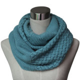 Lady Fashion Acrylic Knitted Neck Warmer Infinity Scarf (YKY4180-2)