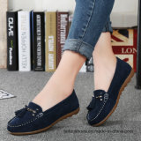 Fashion Lady Suede Loafer Leather Casual Sneaker Shoes Srx0907-1 (25)