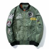 Men Baseball Jacket Bomber Jackets Flight Jacket Embroidery Varsity Jacket Satin