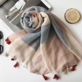 Fashion Multicolor Plaid Patch Cotton Voile Light Thin Nude Scarf Shawls Beach Towels