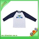 Fashion Design Blue T Shirt with Screen Printing (customize)