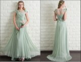 Cap Sleeves Party Prom Gown Minit Bridesmaid Evening Dress E201685