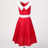 Latest Designs Photos Flower Girls Summer Red Slim Beautiful Dresses