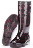 Chile Market High Quality Transparent Rubber Sole Ladies Rain Boots