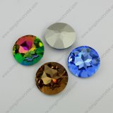 Point Back Silver Backing Round Crystal Stone for Jewelry Making