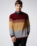 100%Cotton Fashion Clothing Gradient Colour Pullover Men Sweater