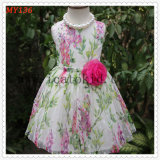Removable Flower Embroidery Floral Cotton Dress