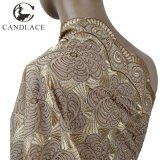 Africa Lace Fabric in Gold Color for Wedding Dress