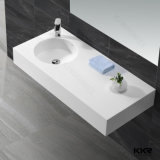 2017 New Design White Solid Surface Bathroom Basin