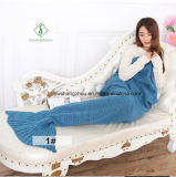 180cm*90cm Crochet Mermaid Tail Blanket Soft Sleeping Bag Knitted Blanket