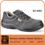 High Material Shock Absorber Shoe Full Grain Leather Safety Shoes Sc-6563