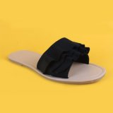 Women Black Microfiber Suede Casual Cheape Slippers