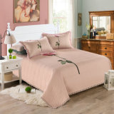 New Designs Flower Quilted Princess Bedspread Bedsheets Quilt Throw Set
