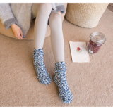 Custom Women Knitted Microfiber Fuzzy Cozy Sleeping Warm Socks