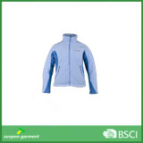 Wholesale Winter Men's Blue Thick Jacquard Polar Fleece Jacket