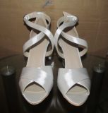 Fashion High Heel White Women Wedge Sandals (HCY02-1631)
