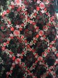 Fashion Rhombus Embroidery Flower Lace Fabric for Lady's Dress