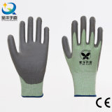 Hppe Shell Cut Resistance PU Coated Safety Work Glove (PU004)