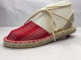 Fashion Jute Sandals with Baumwollen Upper (23LG1712)