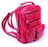 Latest Style Red Designer PU Fashion School Backpack (BDM082)