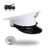 White Fine Plain Selected Military Captain Cap