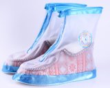 Rainy Day Walking Biking Shoe Covers Reusable Waterproof Rain Snow Boots Slip-Resistant Zippered PVC Thicken Sole Shoes Cover