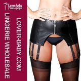 Woman Lingerie Leather Garter Belt (L466)