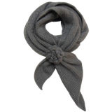Women Fashion Acrylic Mohair Knitted Floral Scarf (YKY4184)