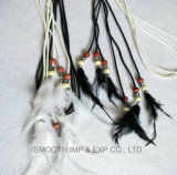 Wholesale Fashion Tassel Tie Made of Feather Pendant and Beads