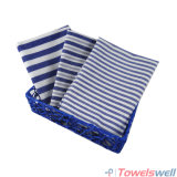 Mediterranean Blue Series Striped Tea Towel