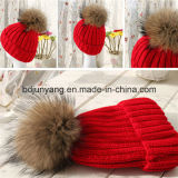 Winter Hat Knitted Hat Fur Ball on The Top