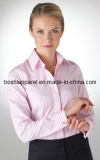 Wholesale Classic Ladies Business Cotton Shirts of Pink Color