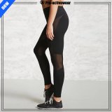 Breathable Body Fit Pure Color Quality Fitness Women Mesh Yoga Pants