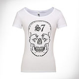 Fashion Sexy Cotton/Polyester Printed T-Shirt for Women (W063)