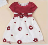 Summer Dresses Beautiful Red Flower Dress with Suitable Wholesale Price