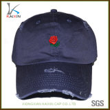 Distressed Worn out Embroidered Baseball Hat Cap