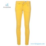 Newest Classic Yellow Cotton Blend Women Skinny Jeans (Pants E. P. 426)