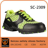 Saicou Customized Steel Toe Safety Shoes Yellow Work Boots and Summer Safety Boots Sc-2309