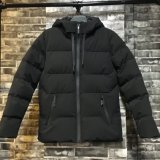 Waterproof Zip Black Man Jacket with Hood Sy-1802