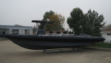 Aqualand 35feet 10.5m Fiberglass Rigid Inflatable Rescue Ptrol Military /Diving/Rib Motor Boat (RIB1050)