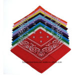 OEM Produce Customized Logo Printed Promotional Cotton Paisley Bandana Headwrap
