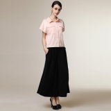 Fancy Design Formal Dress Shirt Short Sleeve for Women