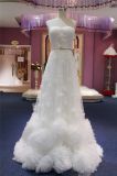 Strapless Ruffled Beading A Line Evening Bridal Gown Wedding Dress